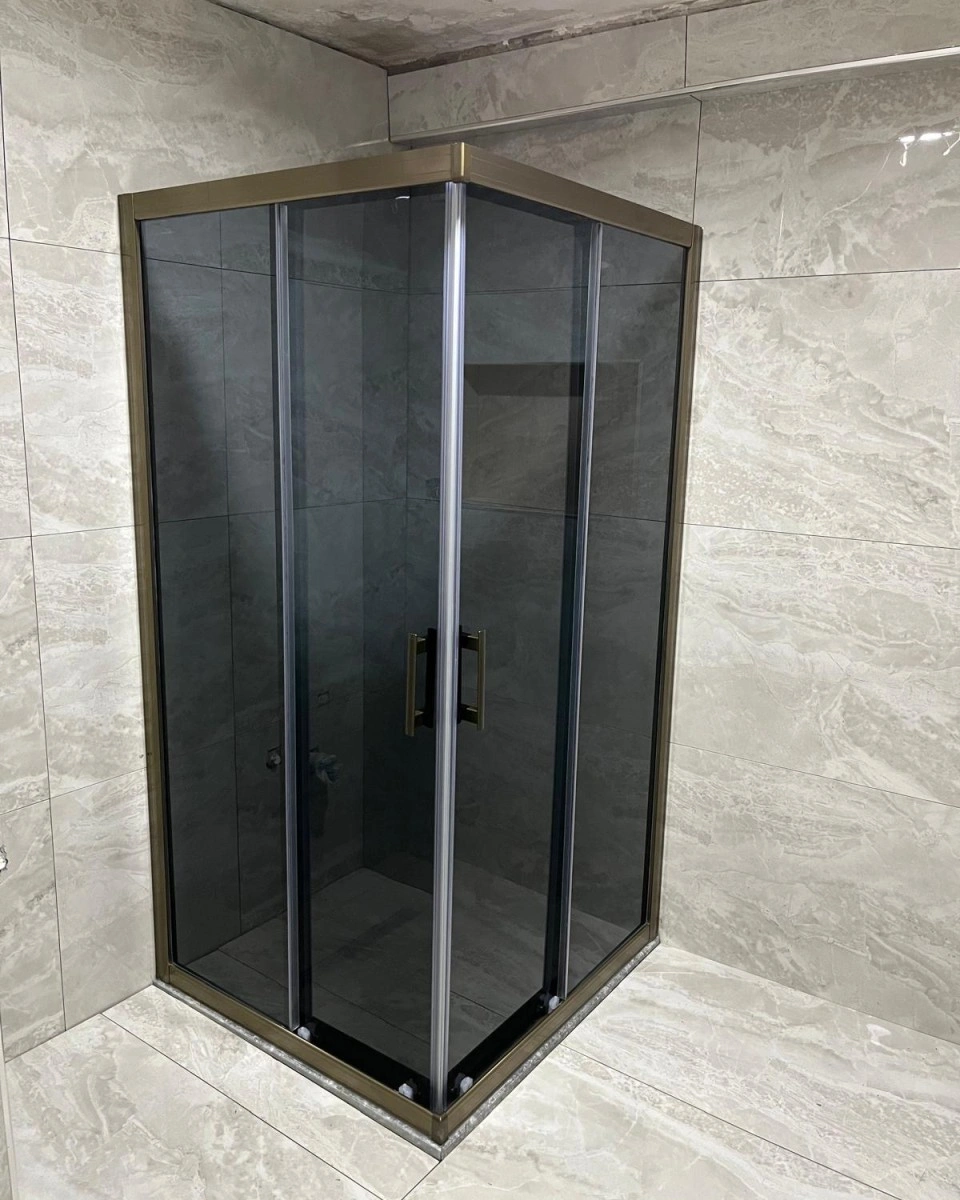 Pool Serisi Siyah Profilli Füme Cam Duşakabin  ( 2 ) - Görsel 1