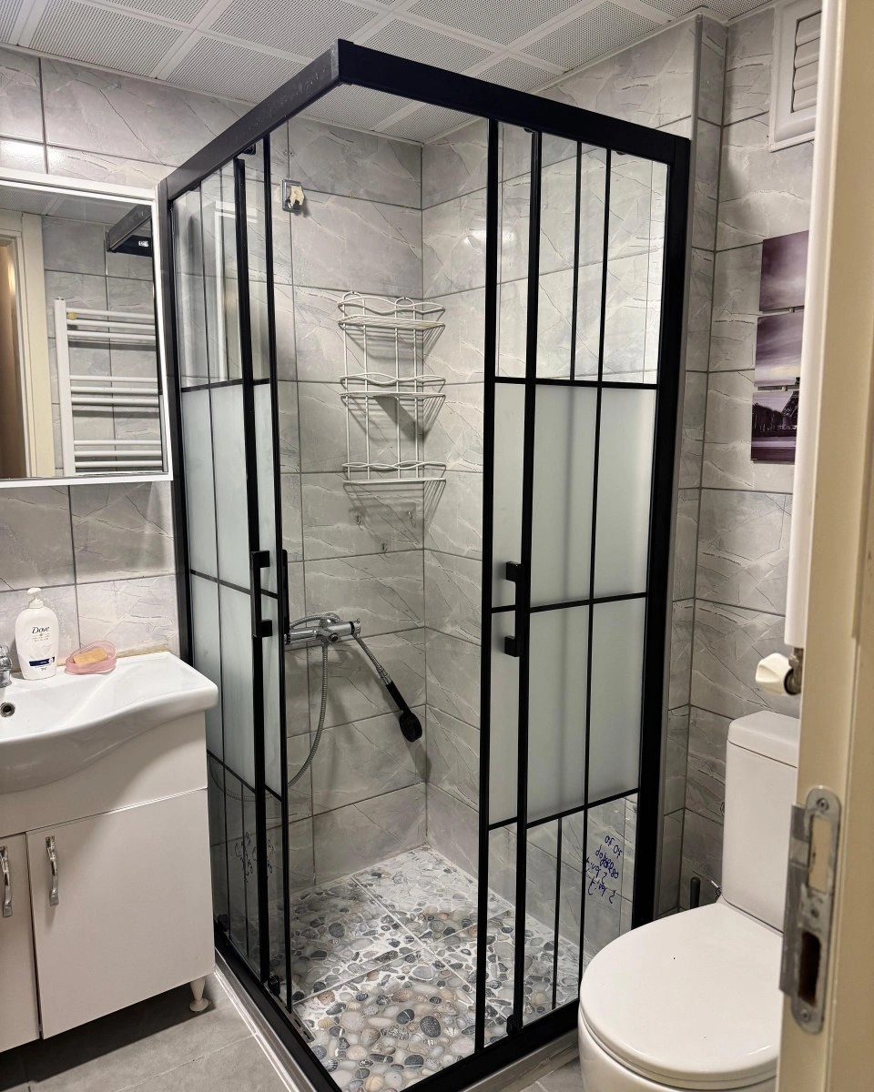 Pool Serisi Siyah Profilli Karolajlı Cam Duşakabin ( 2 ) - Görsel 3