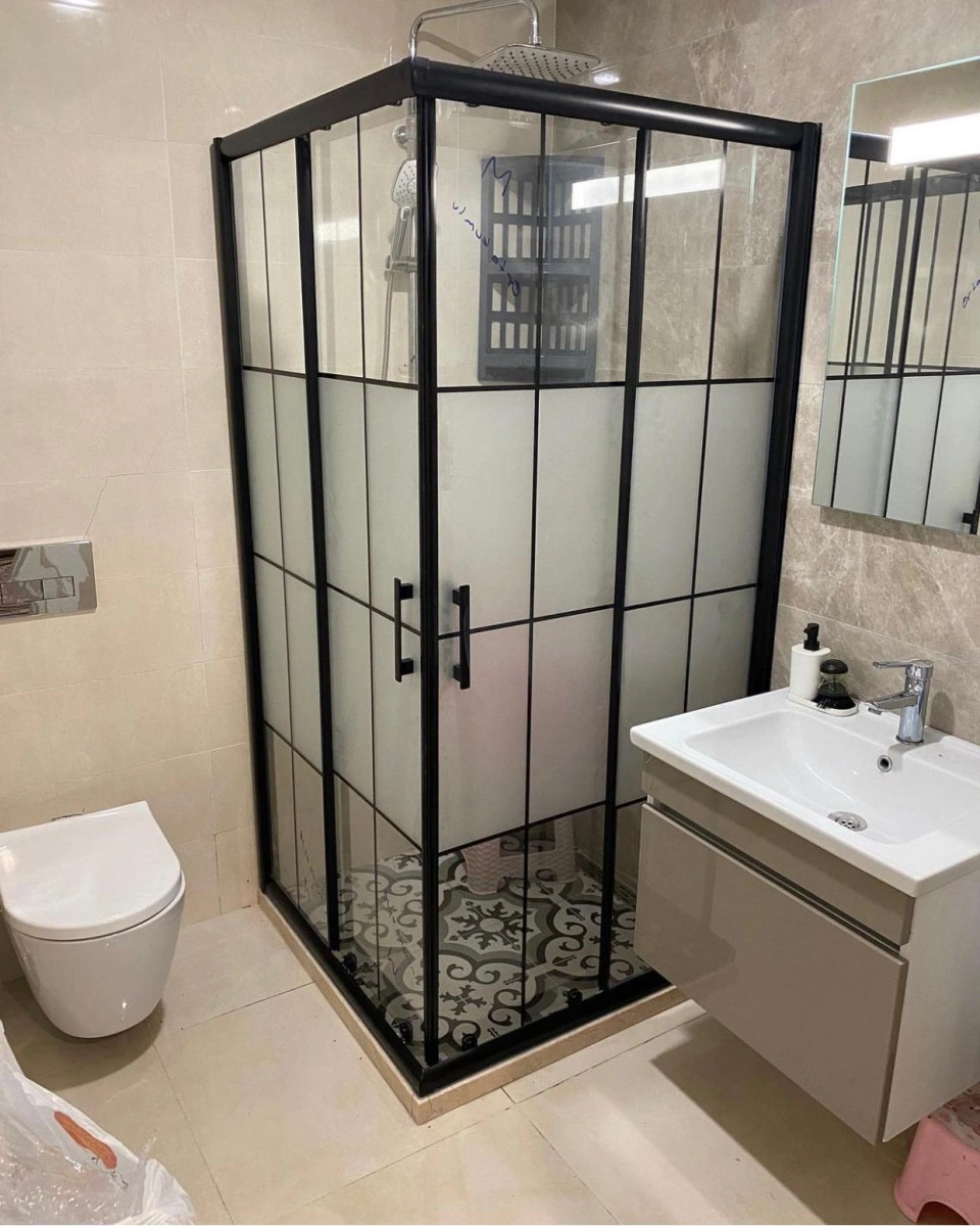 Pool Serisi Siyah Profilli Karolajlı Cam Duşakabin ( 2 ) - Görsel 4